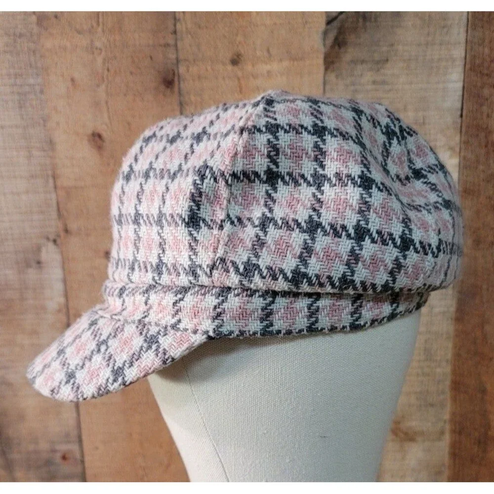 Pink and Gray Page Boy Hat